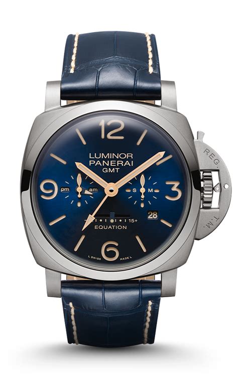 PANERAI PAM 670 LUMINOR GMT EQUATION of TIME, BLUE